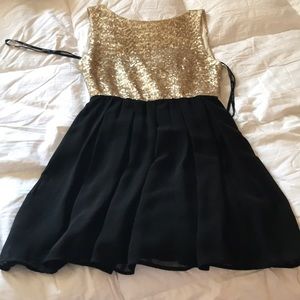 Babydoll dress with sequin bodice!